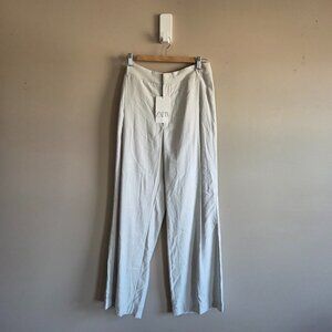 NWT Zara high waisted light gray pants.